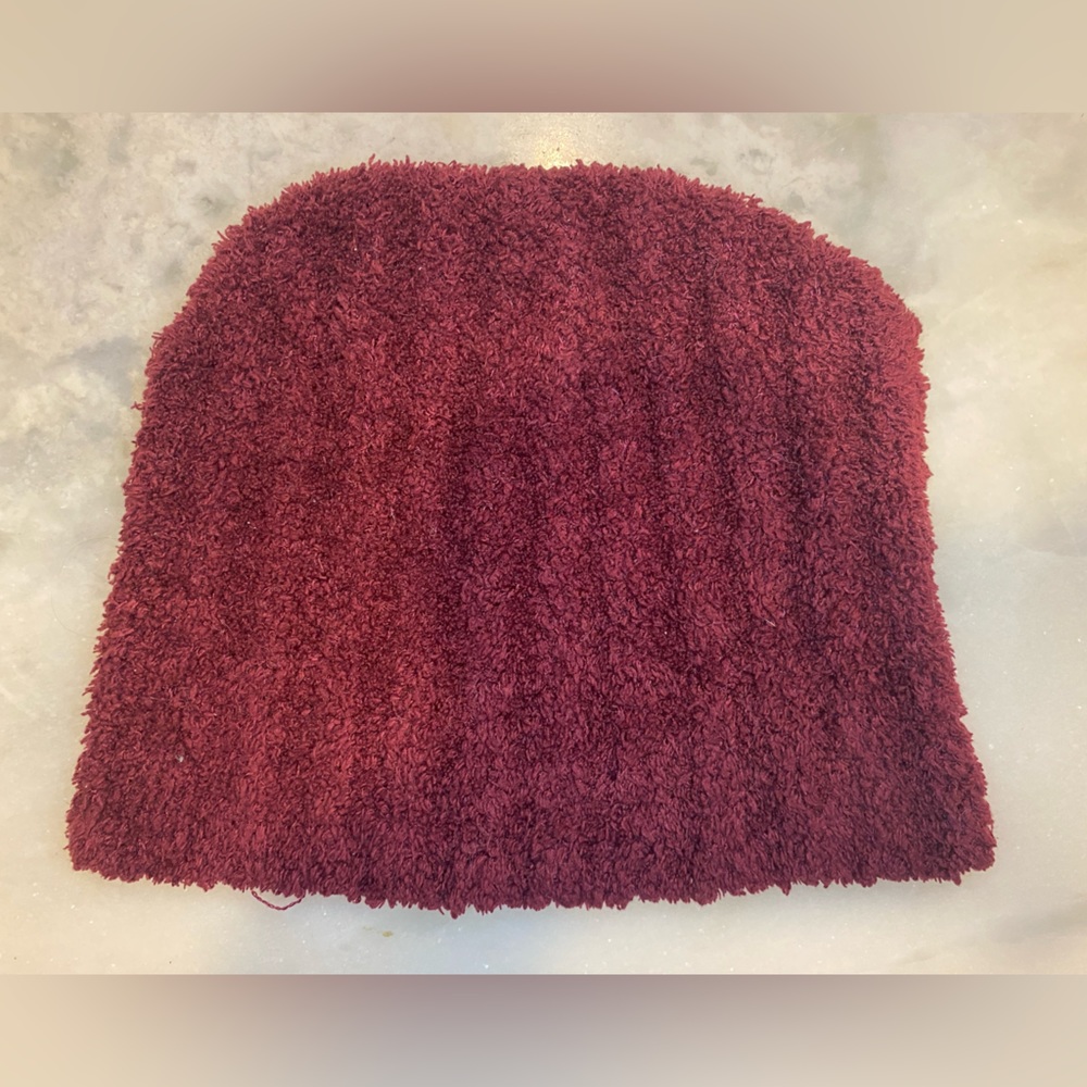 Fluffy Maroon Beanie!